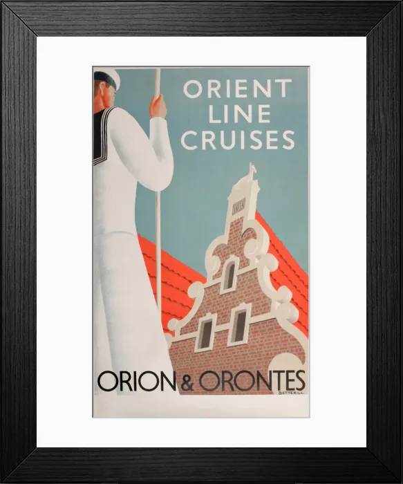 Framed Print : Poster, Orient Line Cruises Framed Print : Poster, Orient Line Cruises