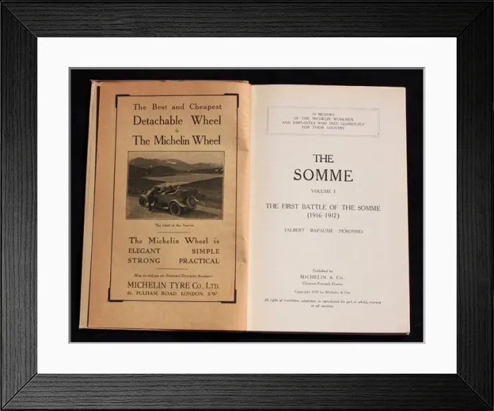 Framed Print : Title page, The Somme, Michelin Framed Print : Title page, The Somme, Michelin