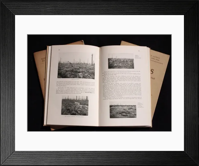 Framed Print : Two pages of a book, The Somme, Michelin Framed Print : Two pages of a book, The Somme, Michelin