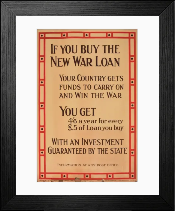 Framed Print : WW1 poster, The New War Loan Framed Print : WW1 poster, The New War Loan