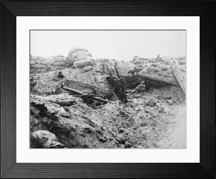 Framed Print : Abandoned trench on the Western Front, WW1 Framed Print : Abandoned trench on the Western Front, WW1