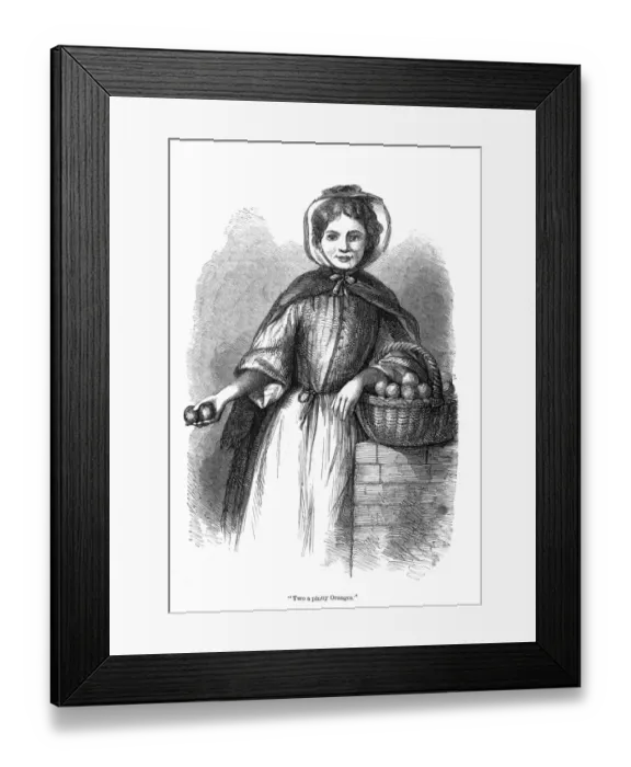 Framed Print : Street trade: London orange seller, 1863 Framed Print : Street trade: London orange seller, 1863