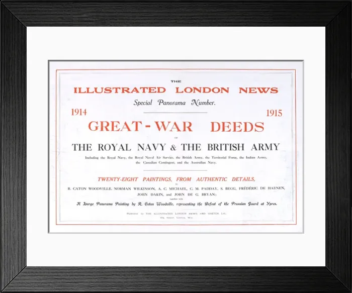 Framed Print : Title page of Great War Deeds, Illustrated London News Framed Print : Title page of Great War Deeds, Illustrated London News