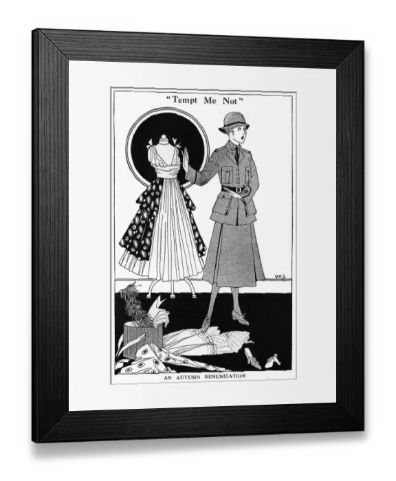 Framed Print : An Autumn Renunciation - WW1 fashions Framed Print : An Autumn Renunciation - WW1 fashions