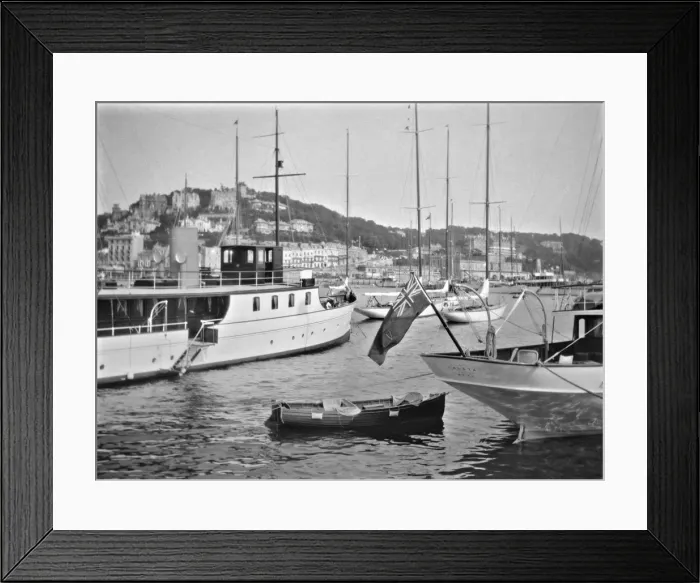 Framed Print : Ships and boats in a harbour Framed Print : Ships and boats in a harbour
