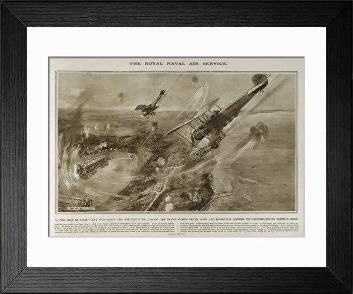 Framed Print : Royal Naval Air Service in Great War Deeds, WW1 Framed Print : Royal Naval Air Service in Great War Deeds, WW1
