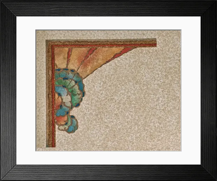 Framed Print : Corner design, SMB wallpaper sample book Framed Print : Corner design, SMB wallpaper sample book