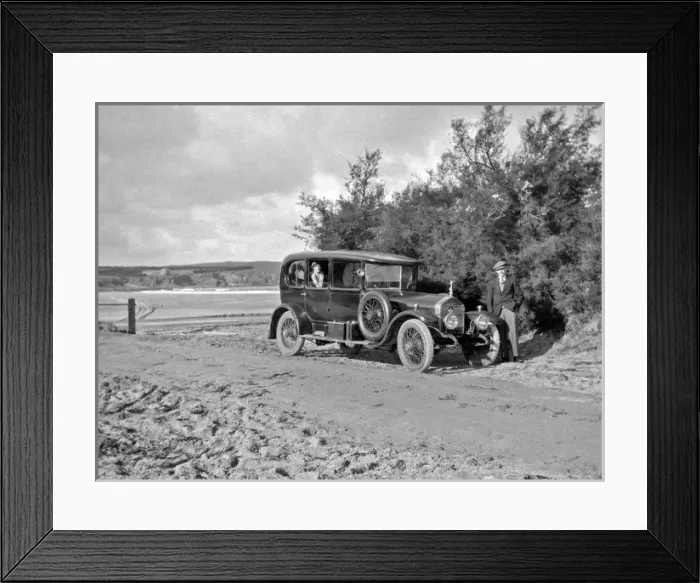 Framed Print : Couple and parked car Framed Print : Couple and parked car