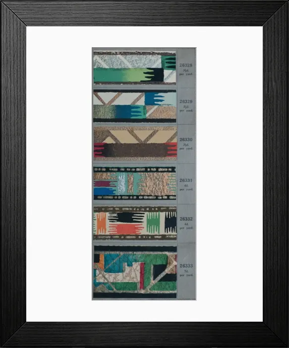 Framed Print : Border designs, SMB wallpaper sample book Framed Print : Border designs, SMB wallpaper sample book