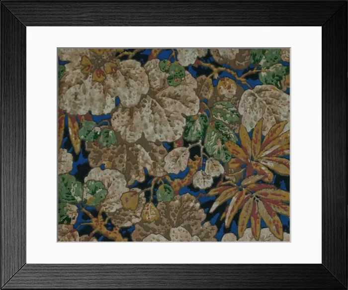 Framed Print : Leaf design in SMB wallpaper sample book Framed Print : Leaf design in SMB wallpaper sample book