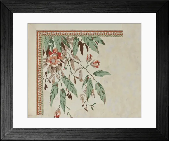 Framed Print : Corner design, SMB wallpaper sample book Framed Print : Corner design, SMB wallpaper sample book