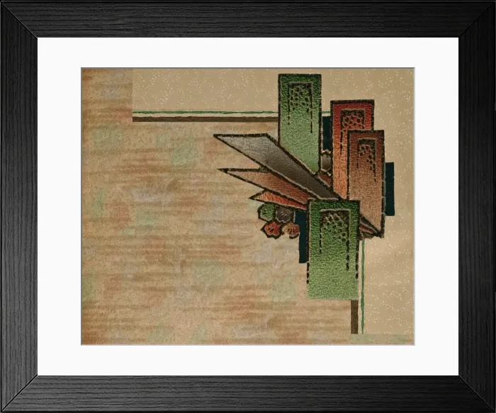 Framed Print : Corner design, SMB wallpaper sample book Framed Print : Corner design, SMB wallpaper sample book