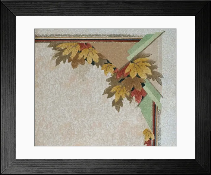 Framed Print : Corner design, SMB wallpaper sample book