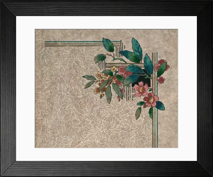 Framed Print : Corner design, SMB wallpaper sample book Framed Print : Corner design, SMB wallpaper sample book