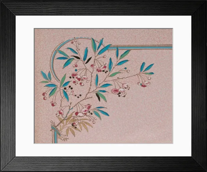 Framed Print : Corner design, SMB wallpaper sample book Framed Print : Corner design, SMB wallpaper sample book