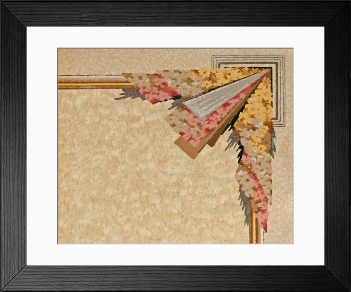 Framed Print : Corner design, SMB wallpaper sample book Framed Print : Corner design, SMB wallpaper sample book
