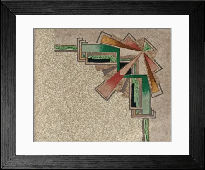 Framed Print : Corner design, SMB wallpaper sample book Framed Print : Corner design, SMB wallpaper sample book