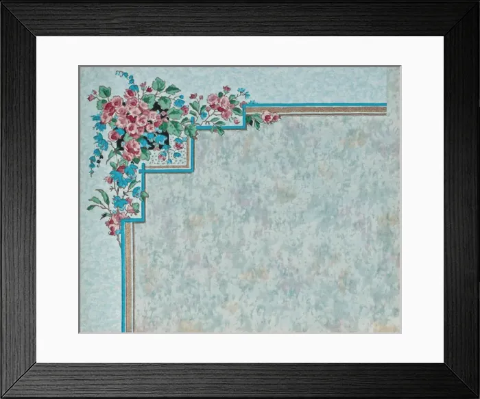 Framed Print : Corner design, SMB wallpaper sample book Framed Print : Corner design, SMB wallpaper sample book