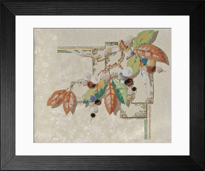 Framed Print : Corner design, SMB wallpaper sample book Framed Print : Corner design, SMB wallpaper sample book
