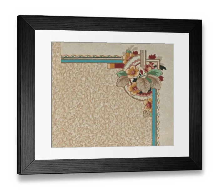 Framed Print : Corner design, SMB wallpaper sample book Framed Print : Corner design, SMB wallpaper sample book