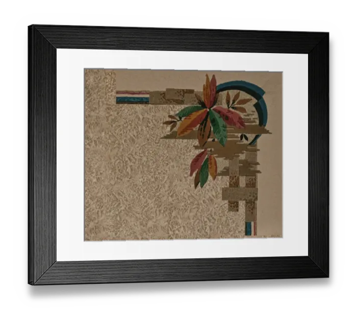 Framed Print : Corner design, SMB wallpaper sample book Framed Print : Corner design, SMB wallpaper sample book