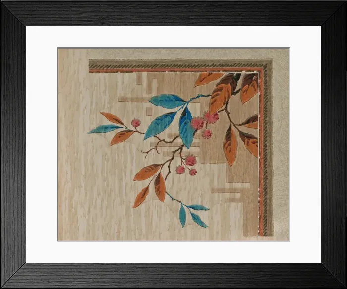 Framed Print : Corner design, SMB wallpaper sample book Framed Print : Corner design, SMB wallpaper sample book