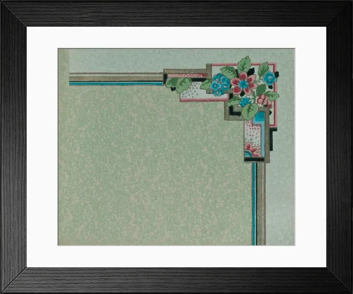 Framed Print : Corner design, SMB wallpaper sample book Framed Print : Corner design, SMB wallpaper sample book