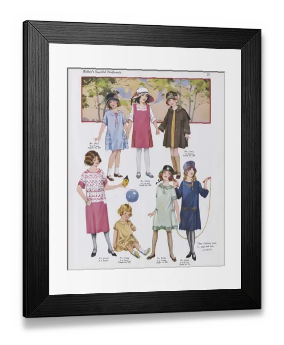 Framed Print : Costume designs, Weldons Beautiful Needlework Framed Print : Costume designs, Weldons Beautiful Needlework