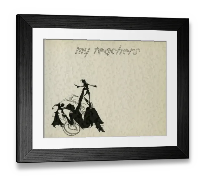 Framed Print : Page design, my teachers, School Silhouettes Framed Print : Page design, my teachers, School Silhouettes