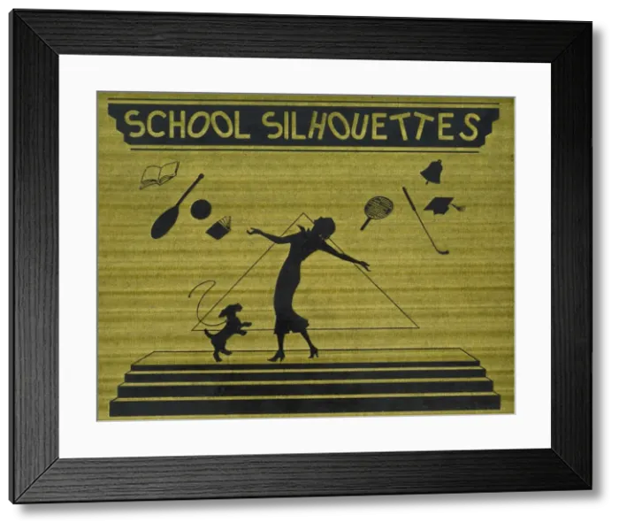 Framed Print : Cover design, School Silhouettes Framed Print : Cover design, School Silhouettes