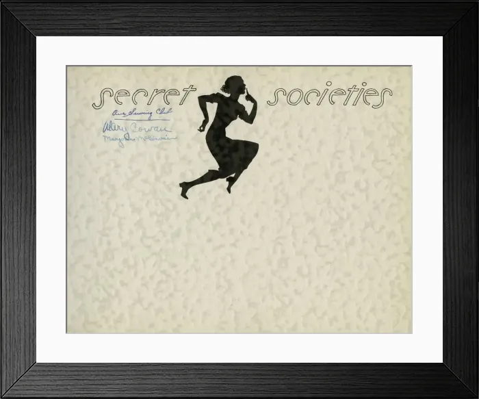 Framed Print : Page design, secret societies, School Silhouettes Framed Print : Page design, secret societies, School Silhouettes