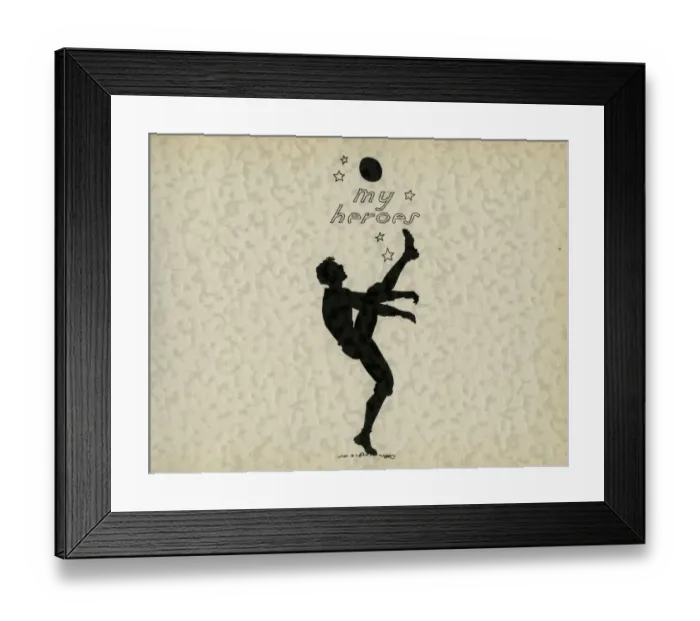Framed Print : Page design, my heroes, School Silhouettes Framed Print : Page design, my heroes, School Silhouettes