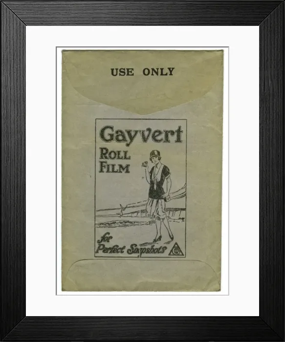 Framed Print : Photographic advertisement on an envelope Framed Print : Photographic advertisement on an envelope