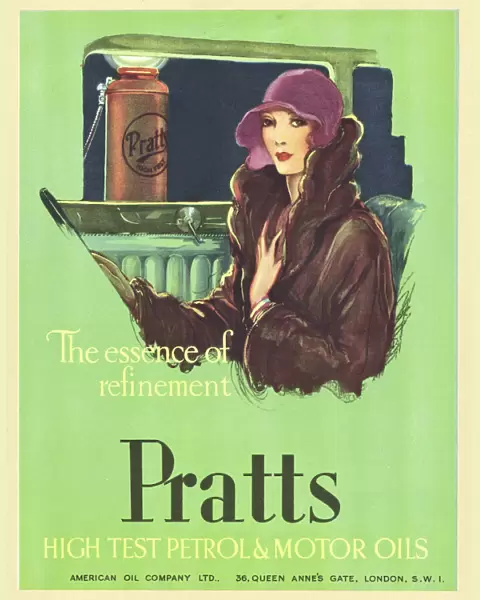 Advertisement for Pratts petrol and motor oils