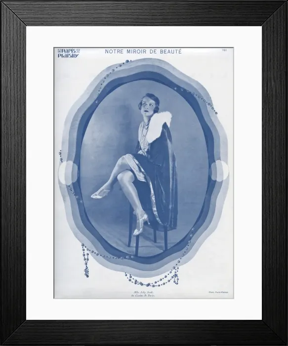 Framed Print : Mlle Lily Scott in Paris Plaisirs Framed Print : Mlle Lily Scott in Paris Plaisirs