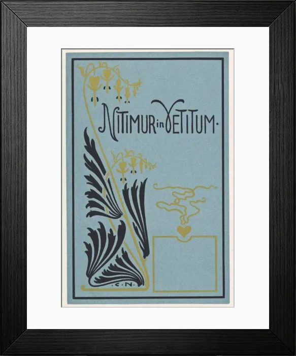Framed Print : Art Nouveau design, Nemo Ante Mortem Beatus Framed Print : Art Nouveau design, Nemo Ante Mortem Beatus