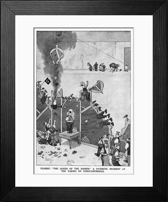 Framed Print : The Fine Art of Making a War-Film by Heath Robinson, WW1 Framed Print : The Fine Art of Making a War-Film by Heath Robinson, WW1