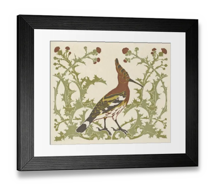 Framed Print : Bird in thistles Framed Print : Bird in thistles
