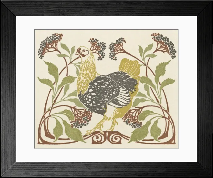 Framed Print : Hen in clump of leaves Framed Print : Hen in clump of leaves