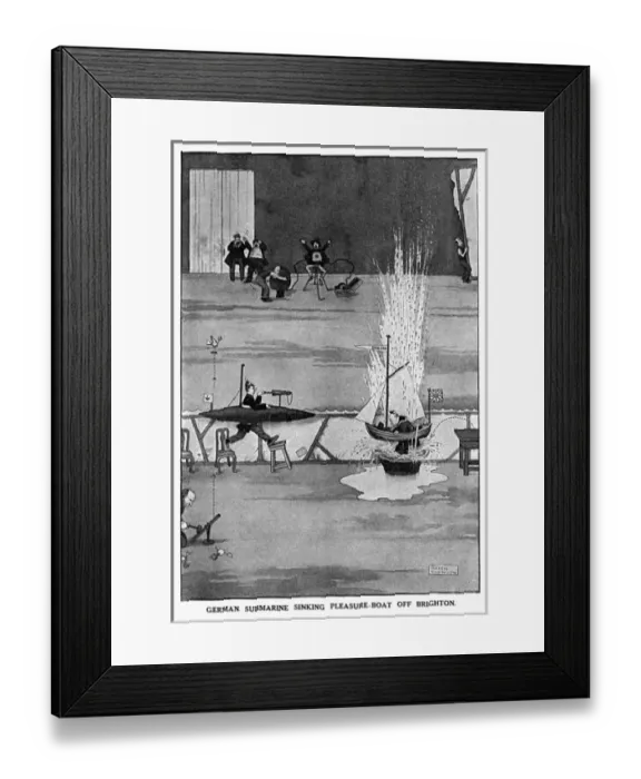 Framed Print : The Fine Art of Making a War-Film by Heath Robinson, WW1 Framed Print : The Fine Art of Making a War-Film by Heath Robinson, WW1