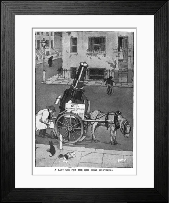 Framed Print : When Peace Comes Along by Heath Robinson, WW1 Framed Print : When Peace Comes Along by Heath Robinson, WW1