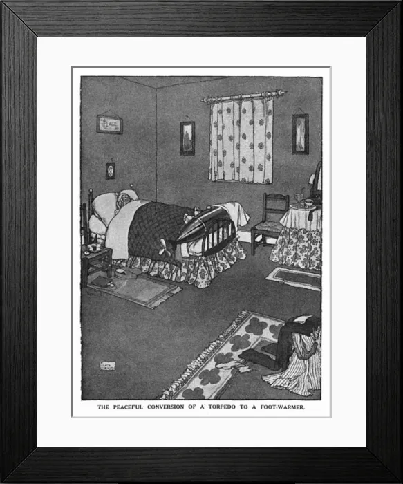 Framed Print : When Peace Comes Along by Heath Robinson, WW1 Framed Print : When Peace Comes Along by Heath Robinson, WW1