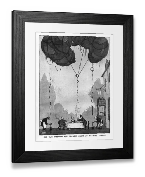 Framed Print : When Peace Comes Along by Heath Robinson, WW1 Framed Print : When Peace Comes Along by Heath Robinson, WW1