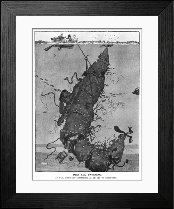 Framed Print : When Peace Comes Along by Heath Robinson, WW1 Framed Print : When Peace Comes Along by Heath Robinson, WW1