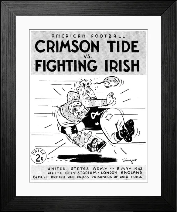 Framed Print : Leaflet, Crimson Tide vs Fighting Irish Framed Print : Leaflet, Crimson Tide vs Fighting Irish
