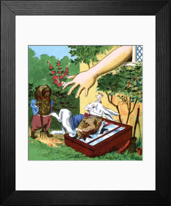 Framed Print : Alice in Wonderland, Alice and the White Rabbit Framed Print : Alice in Wonderland, Alice and the White Rabbit