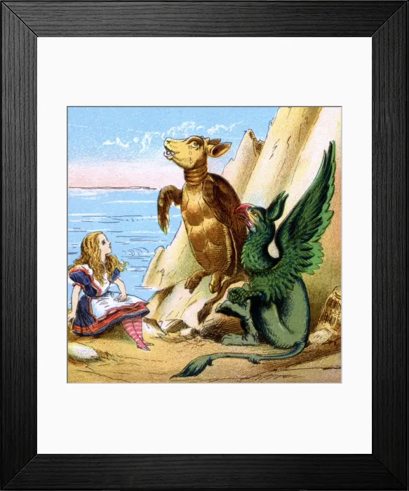 Framed Print : Alice in Wonderland, Gryphon and Mock Turtle Framed Print : Alice in Wonderland, Gryphon and Mock Turtle