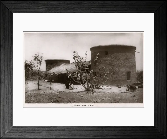 Framed Print : Rest house for travellers, Sobat, near Khartoum, Sudan Framed Print : Rest house for travellers, Sobat, near Khartoum, Sudan