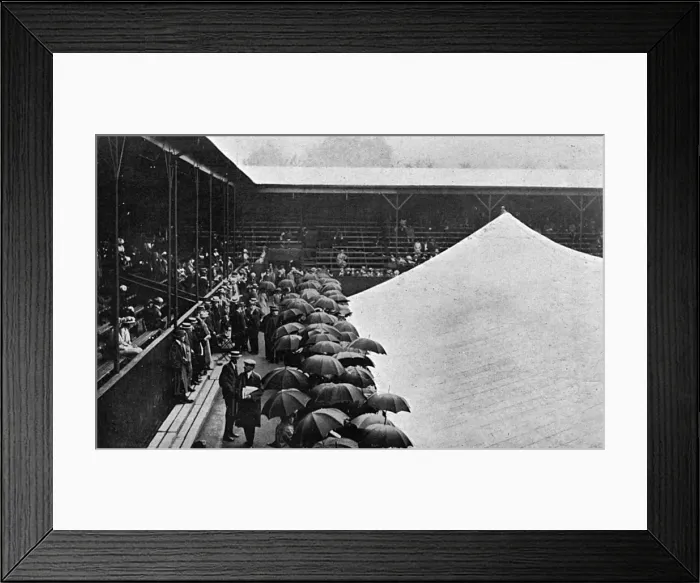 Framed Print : Rain at Wimbledon, 1914 Framed Print : Rain at Wimbledon, 1914