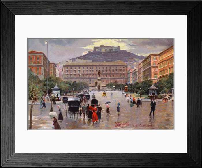 Framed Print : Via Municipio, Naples, Italy Framed Print : Via Municipio, Naples, Italy